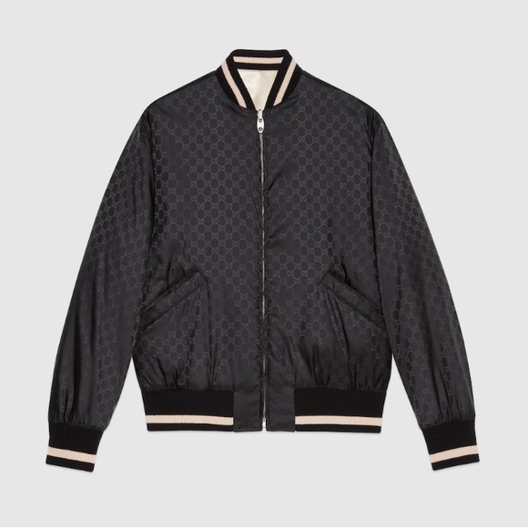 Gucci Reversible Water Repellent Nylon Bomber- Size 46 - Picture 1 of 11